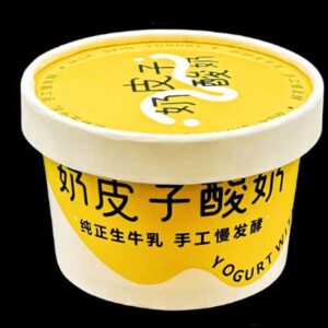 Milk skin yogurt carton