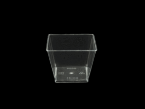 Square transparent printed cup