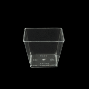 Square transparent printed cup